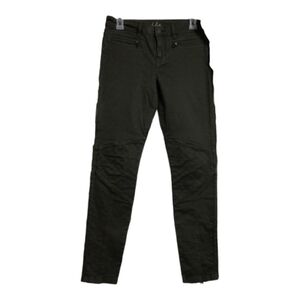Talula Mid Rise Army Green Moto Style Pants 4 Skinny Zipper Ankles